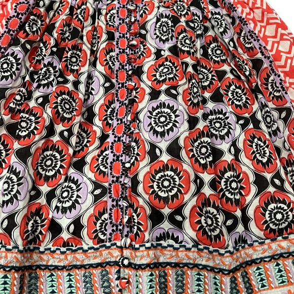 Anthropologie Flutter Printed Mini Dress Size 6 - Picture 7 of 11
